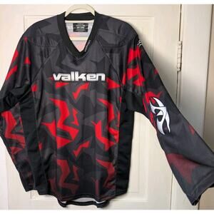 Valken Crusade Paintball Jersey Hatch Red Black Padded Men's L NWT(851)